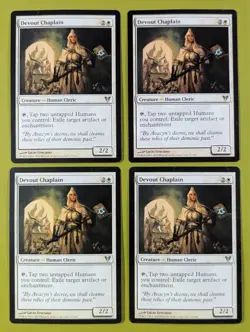 Devout Chaplain x4 Avacyn Restored 4x Playset Magic the Gathering MTG - Image 1