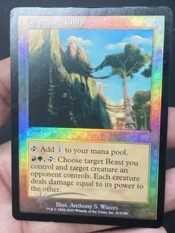 ***FOIL Contested Cliffs (Light Foil Peel)*** MTG Onslaught Magic Kid Icarus - Image 3