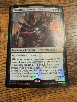 MTG Magic The Gathering Timothar Baron of Bats FOIL - Image 1