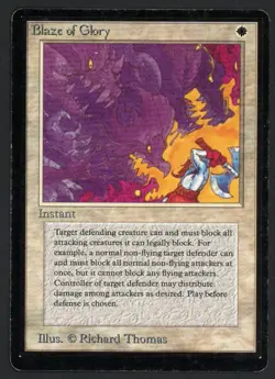***Beta Blaze of Glory (Edge Indent)*** MTG Beta Magic Kid Icarus - Image 1