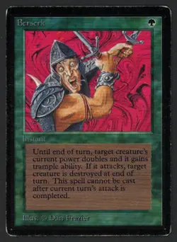 ***Beta Berserk (Edge Bend)*** MTG Beta Magic Kid Icarus - Image 1