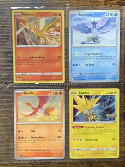 Lot 4x Official Pokemon Cards, Moltres, Articuno, Ho-Oh and Zapdos Legendary - Image 1