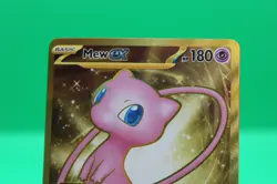 Pokemon Mew EX Gold Metal Card NM 205/165 Scarlet & Violet 151 Series - Image 2