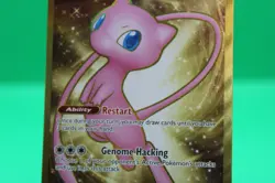Pokemon Mew EX Gold Metal Card NM 205/165 Scarlet & Violet 151 Series - Image 3