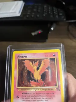 Pokemon TCG Moltres Holo Rare Card Unlimited Fossil 12/62 - Image 2