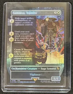 Summon: Yojimbo 196 Rare Foil Borderless Final Fantasy Magic The Gathering MTG - Image 1