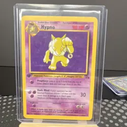 Pokemon Hypno 1st Edition Rare Fossil Regular 23/62 Stage 1 90 HP Card - Image 1