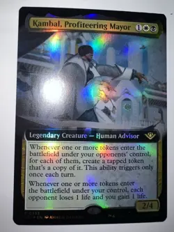 Kambal, Profiteering Mayor (Extended Art) -Foil Near Mint MTG - Image 1