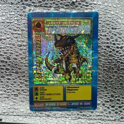 Greymon St-02 Vintage Digimon Prism Sticker Card 1st Edition 1999 Holo Rare - Image 2