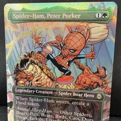 MTG Universes Beyond: Spider-man Spider-Ham, Peter Porker Borderless 0201 LP/NM - Image 1