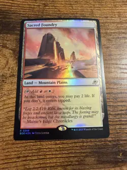 MTG Magic The Gathering Shock Land Sacred Foundry FOIL - Image 1