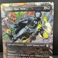MTG Universes Beyond: Spider-man Spider-Man Noir Borderless 0204 LP/NM - Image 1