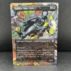 MTG Universes Beyond: Spider-man Spider-Man Noir Borderless 0204 LP/NM - Image 2