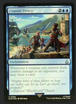 ***FOIL Coastal Piracy Missing Ink Misprint*** MTG Assassin's Creed Kid Icarus - Image 1