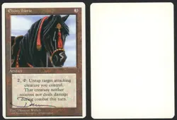 ***Ebony Horse Artist Proof Signed*** MTG 4th Edition Dameon Willich Kid Icarus - Image 1