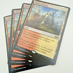 MTG 4x Clifftop Retreat 0351 Lost Caverns of Ixalan Boros Dual Land NM - Image 1