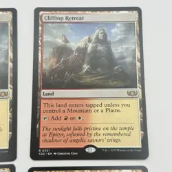 MTG 4x Clifftop Retreat 0351 Lost Caverns of Ixalan Boros Dual Land NM - Image 2