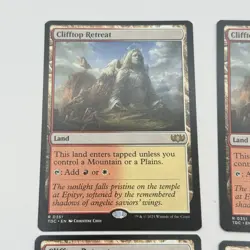 MTG 4x Clifftop Retreat 0351 Lost Caverns of Ixalan Boros Dual Land NM - Image 3