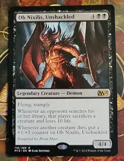 MTG Ob Nixilis, Unshackled x1 LP/NM ~M15 (Magic the Gathering)*Free Shipping* - Image 1