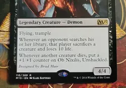 MTG Ob Nixilis, Unshackled x1 LP/NM ~M15 (Magic the Gathering)*Free Shipping* - Image 4