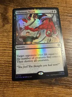 MTG Magic The Gathering Spider-Man FOIL Villainous Wrath - Image 1