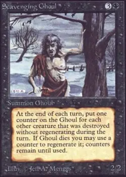 1x Scavenging Ghoul Light Play, English 2nd Edition Unlimited MTG Magic - Image 1