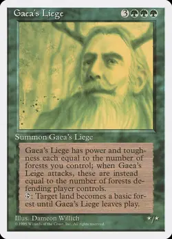 MTG Gaea's Liege ** Fourth Edition ** English (NM) - Image 1
