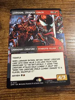 MTG Magic The Gathering Spider-Man BORDERLESS Carnage Crimson Chaos - Image 1