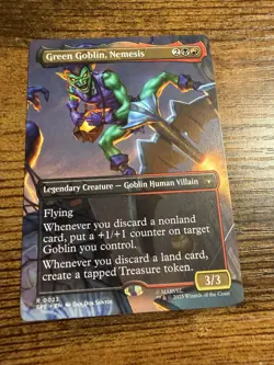 MTG Magic The Gathering Spider-Man BORDERLESS Box Scene Green Goblin Nemesis - Image 1
