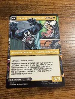 MTG Magic The Gathering Spider-Man Eddie Brock Venom Lethal Protector Borderless - Image 2