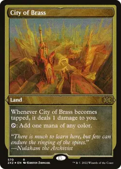 City of Brass MTG FOIL ETCHED # 570 Double Masters 2022 Magic Gathering NM - Image 1