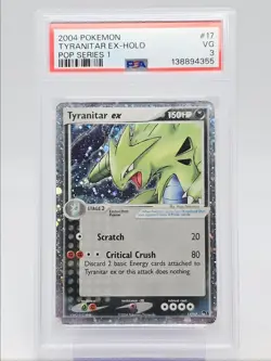 TYRANITAR EX 2004 POKEMON POP SERIES 1 RARE HOLO 17/17 PSA 3 Q1518 - Image 1