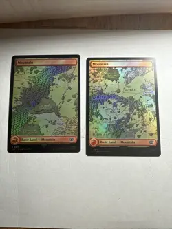 2 X MTG Lord of the Rings Mountain Foil 0278 And 0279 NM - Image 1