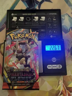 Heavy! 22.67g Pokemon TCG ME Phantasmal Flames Pack Sealed! - Image 1