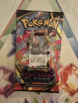 Heavy! 22.67g Pokemon TCG ME Phantasmal Flames Pack Sealed! - Image 2