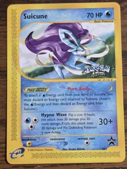 Pokemon Wotc Black Star Promo # 53 Suicune,,Not Played,, - Image 1