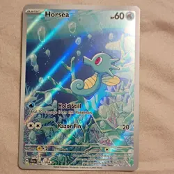 Pokemon Horsea 067/064 Sv: Shrouded Fable Illustration Rare Holo - Image 1