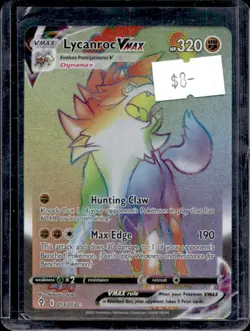 2021 Pokemon SWSH Evolving Skies Lycanroc VMAX #213/203 - Image 1