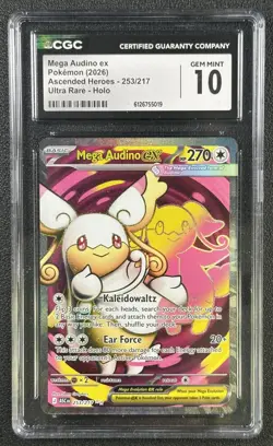 MEGA AUDINO EX CGC 10 2026 POKEMON ASCENDED HEROES #253/217 ULTRA RARE HOLO 019 - Image 1