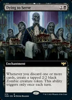 Dying to Serve (Extended Art) -Foil Light Play MTG Innistrad: Crimson Vow - Image 1
