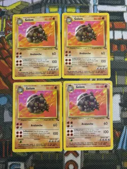 Golem 36/62 Uncommon Fossil Pokemon Unlimited (x4) - Vintage - Set Of 4 🔥💎 - Image 1