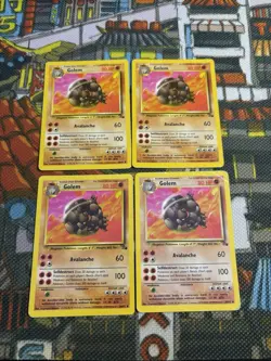Golem 36/62 Uncommon Fossil Pokemon Unlimited (x4) - Vintage - Set Of 4 🔥💎 - Image 2