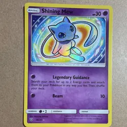 Pokemon Shining Mew Shining Legends Shiny Holo Rare 40/73 2017 Card - Image 1