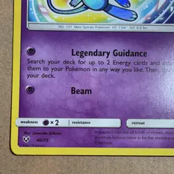 Pokemon Shining Mew Shining Legends Shiny Holo Rare 40/73 2017 Card - Image 5
