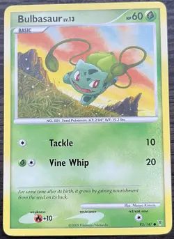 Bulbasaur 93/147 Pokemon TCG Platinum Supreme Victors Common Light Play LP - Image 1