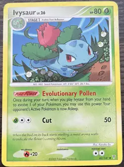 Ivysaur 62/147 Pokemon TCG Platinum Supreme Victors Uncommon Moderate Play MP - Image 1