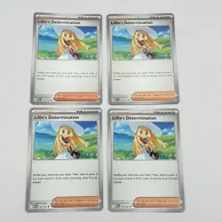 4x Lillie's Determination 119/132 NM Trainer Playset Mega Evolution Pokemon - Image 1