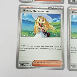 4x Lillie's Determination 119/132 NM Trainer Playset Mega Evolution Pokemon - Image 5
