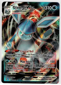 Glaceon VMAX 041/203 Pokemon SWSH07: Evolving Skies Holo NM - Image 1