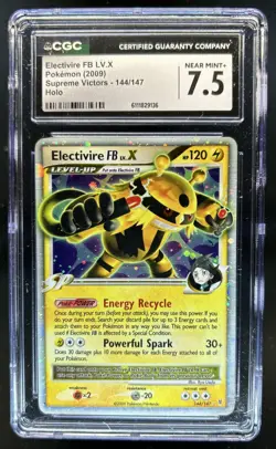 2009 Pokemon Platinum Supreme Victors Electivire FB LV.X #144/147 CGC 7.5 - Image 1